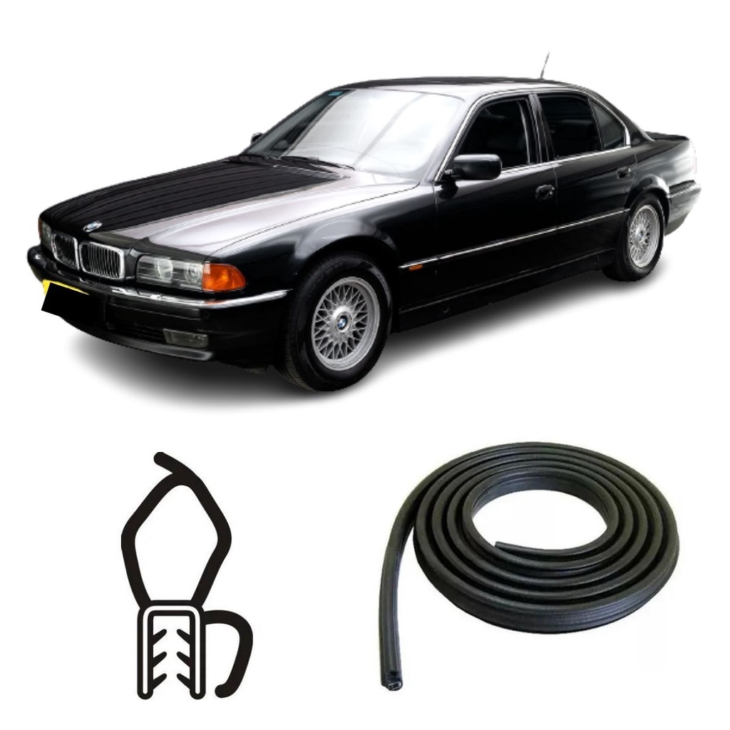BORRACHA DO PORTA MALAS PRETA COM ABA BMW 750I em Oferta na Shopee