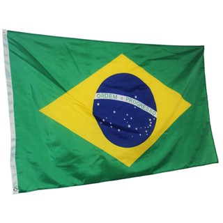 Bandeira do Brasil Grande 1,5mt por 90cm Dupla Face para Mastro e Parede com Cores Fortes e Nítidas em Oferta na Shopee