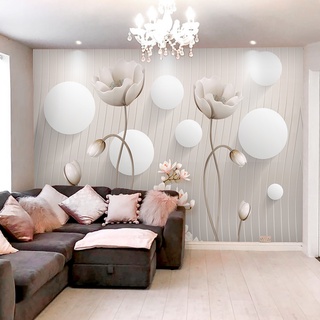 Papel de Parede 3D Design Floral Para Decoração de Quarto Sala e Ambientes Lançamento m²