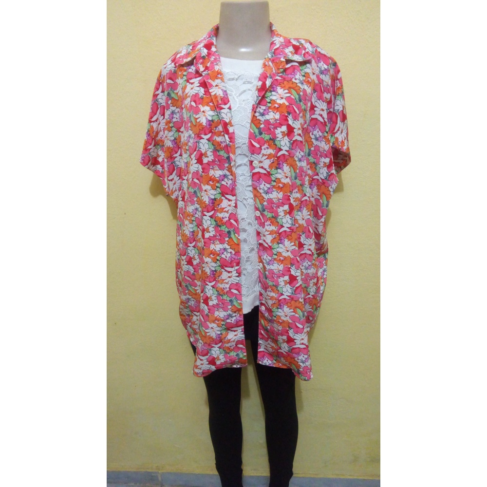 Blusa Camisa Feminina Fashion Royal Manga Vintage Folgada /GG-moda Feminina-melhor Preço