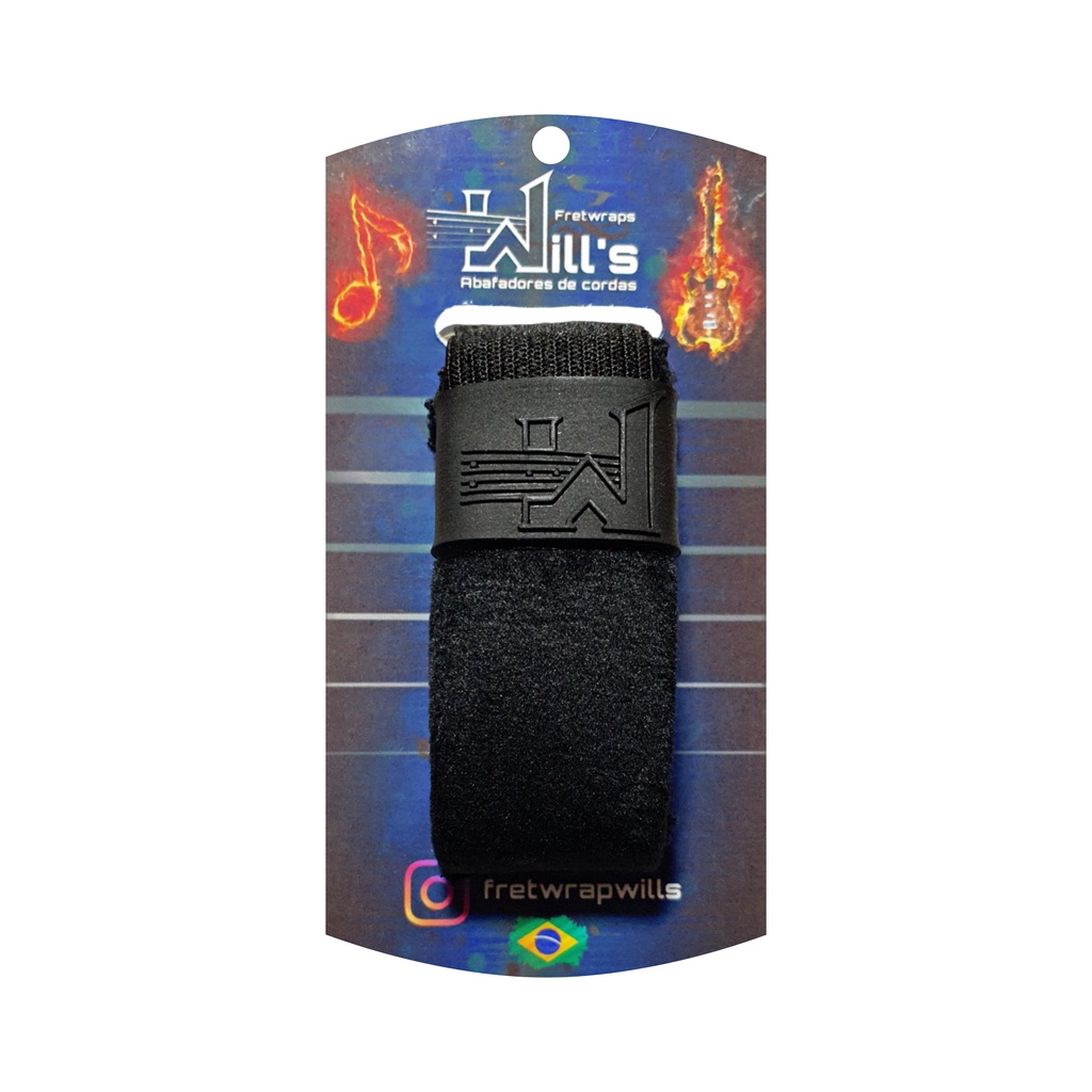 Fretwrap Silenciador de cordas Preto Black guitarra baixo violão etc..