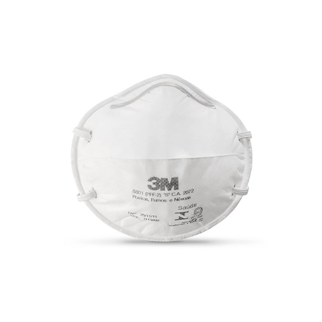 Máscara Respirador Descartável 3M Pff2 Concha Sem Válvula 8801 20und