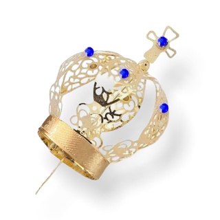 Coroa N4 Para Imagem Santa De 20cm Folheada C/strass Atacado em Oferta na Shopee