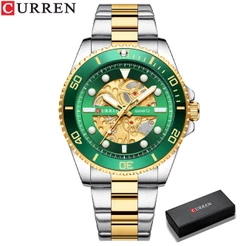 Relógio De Quartzo Esportivo Masculino CURREN Luxo Marca Original Casual À Prova D'água 8412 S