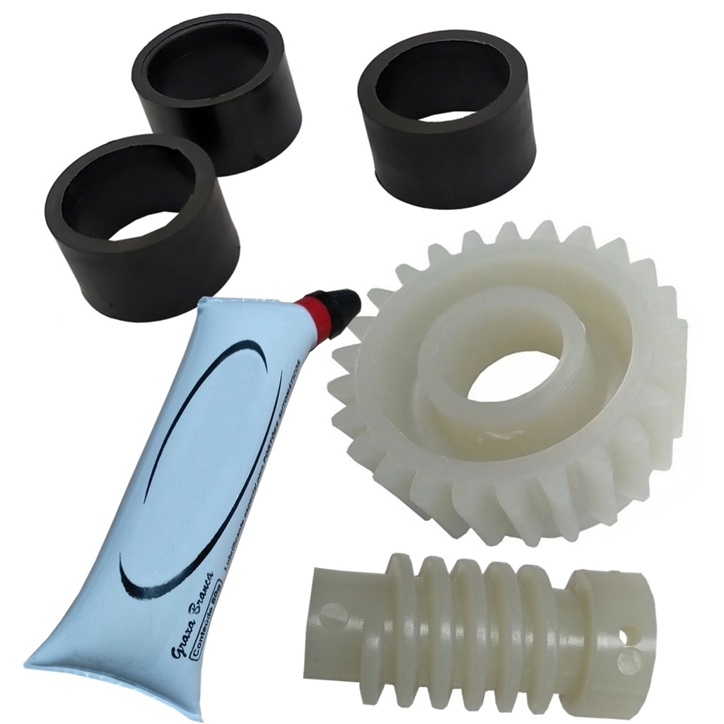 KIT ENGRENAGEM COROA EIXO GRAXA E BUCHA DO MOTOR DESL GATTER