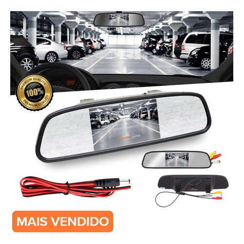 Espelho Retrovisor Tela Display 4.3 Lcd Saveiro Hilux Kombi