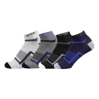 Kit 4 Pares Meia Cano Curto Soquete Masculina Confortável algodão e poliéster