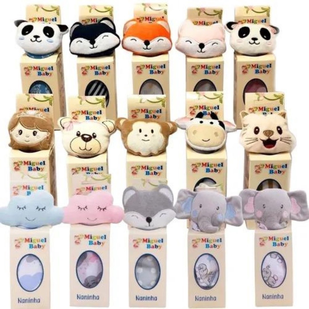 Naninha De Pelúcia Bichinhos Bebe Menino E menina em Oferta na Shopee