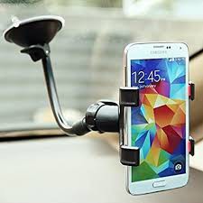 Suporte para celular e GPS veicular Ventosa Universal Fixação vidro de carro Preto Ajustável 360°
