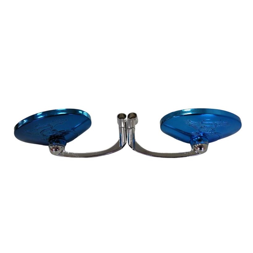 Espelho Retrovisor Custom Mini Aguia Azul Cafe Racer Bike Moto Cruise Retro — imagem 2 de 2