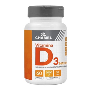 Vitamina D3 Max 500mg 60 Capsulas - Chamel em Oferta na Shopee