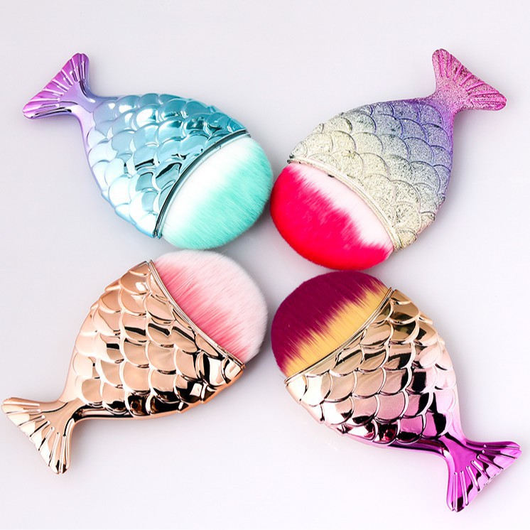 kit c/2 Pincéis Maquiagem Pincel Sereia Peixe Contorno Oferta!!~H&N BAZAR~