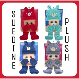 Conjunto Touca + Luva + Sapatinho Recém Nascido Maternidade Bebê Urso