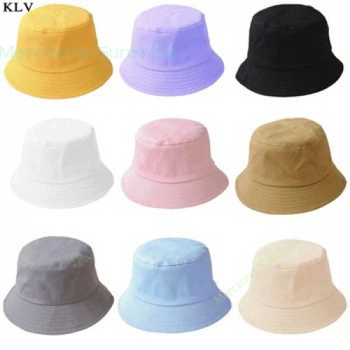 Chapéu Para 3-9 anos Liso Bucket Hat Infantil Boné Masculino - Feminino Casual