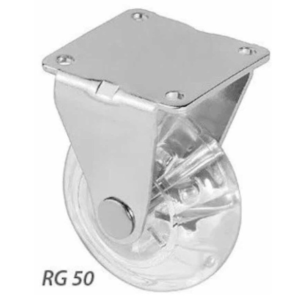 Rodizio Fixo Gel Rodinha 50mm Roda Silicone Moveis 2 Uni