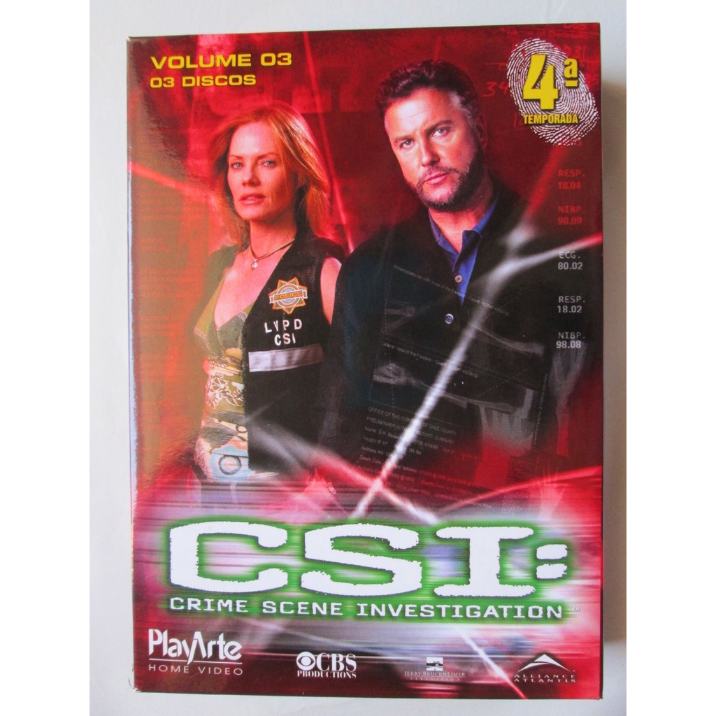 dvd csi crime scene investigation 4a temporada vol 3 (box 3 dvds ...