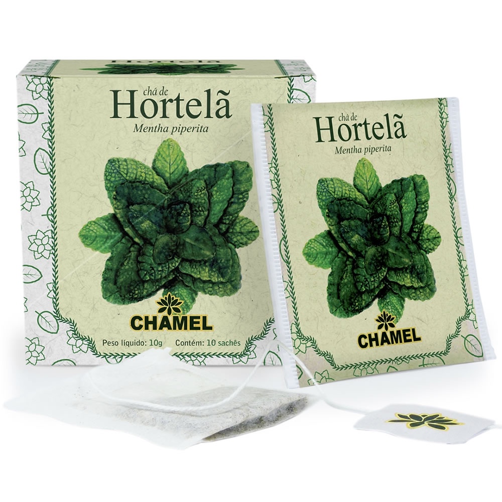Chá de Hortelã com 10 Sachês - Chamel