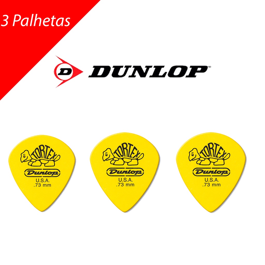 Kit com 3 Palhetas Tortex Standard 418P  - 0.73mm em Oferta na Shopee