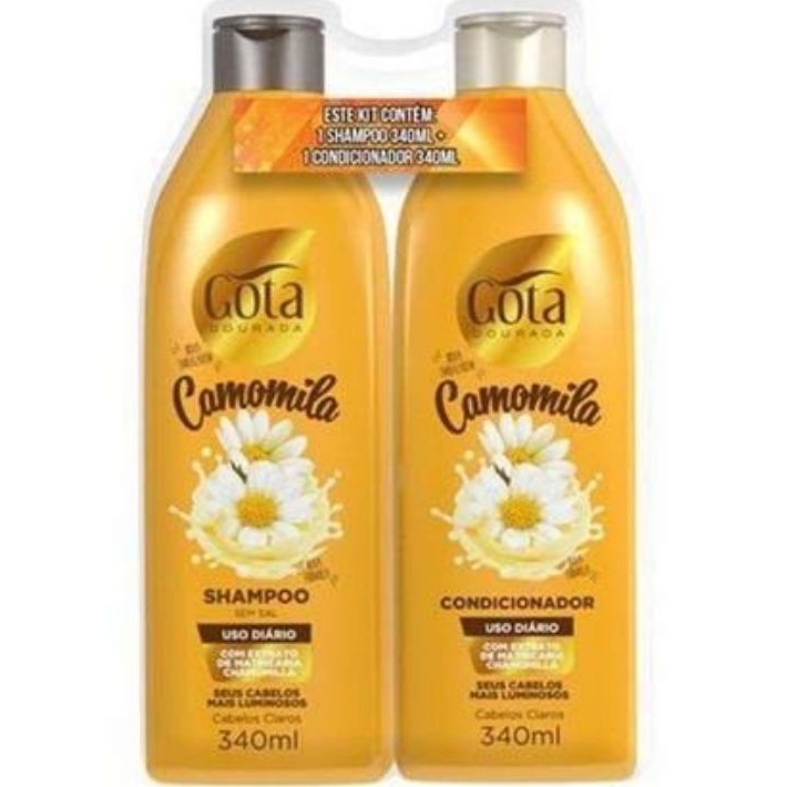 Kit Gota Dourada Camomila - Shampoo + Condicionador- 340ml cada