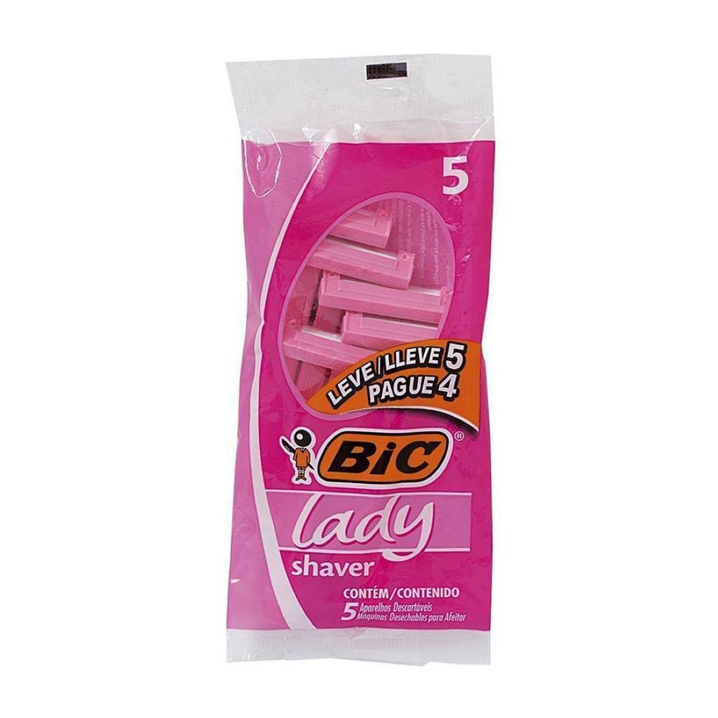 Aparelho de Barbear Descartável Lady Shaver 5 Unidades - Bic