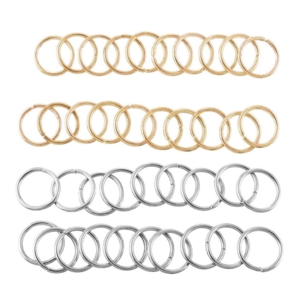 Kit de tranças anéis e argolas ajustáveis 50 unidades.