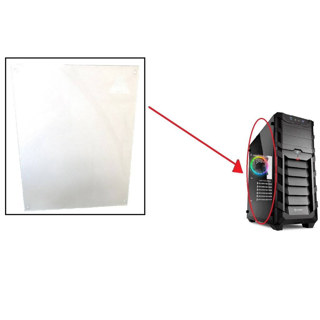 Tampa De Acrílico Gabinete Gamer Sharkoon Skiller Sgc1 Rgb