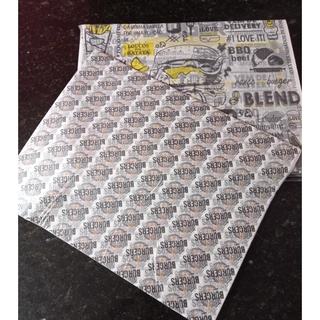 Papel Acoplado Embalagem para Lanches e Hamburguer Delivery 100un Tamanho 30x38cm