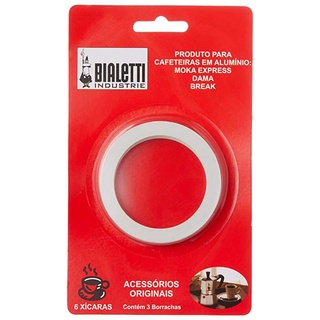 3x Reparo Anel Borracha Cafeteira Italiana Bialetti Vedação Moka Express 6 Xícaras Original