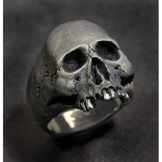 Anel De Horror Gótico Do Crânio Punk Retro Da Moda Masculina Tamanho 7-14