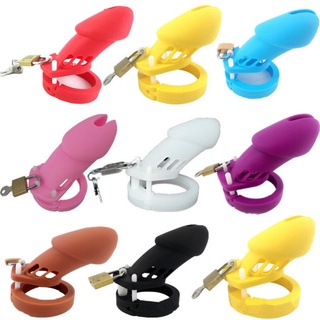 Silicone Macio Dispositivo De Castidade Gaiola Masculina Sex Toys Com 5 Mangas De Anel De Galo Para Homem