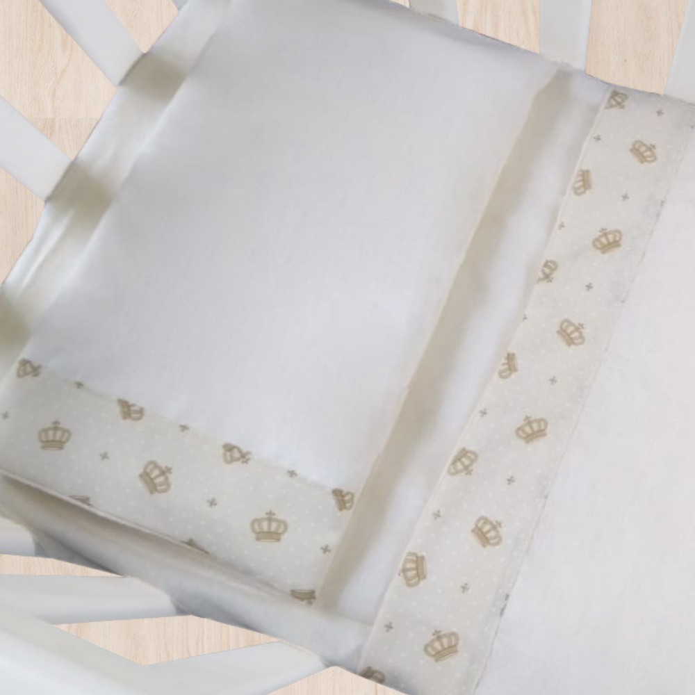 Jogo de Lençol para Mini Berço 58 cm largura 3 Peças Algodão Menina