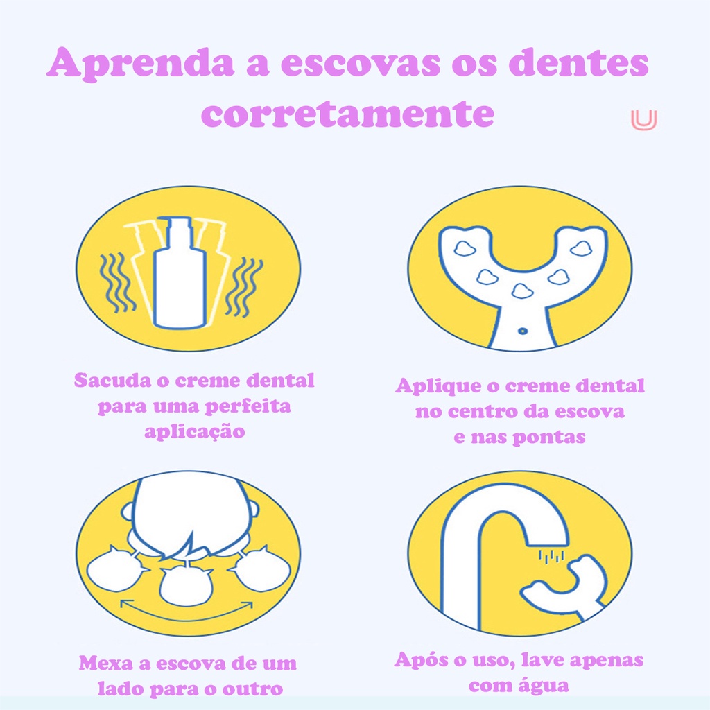 Detalhes do Escova De Dentes Para Criança Em Forma De U