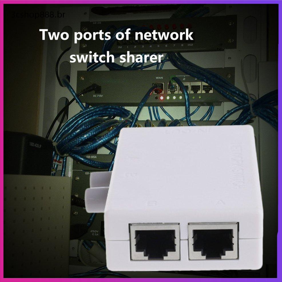 2 Port Network Switch LAN CAT Selector Mini Internal External Network Switcher RJ452M