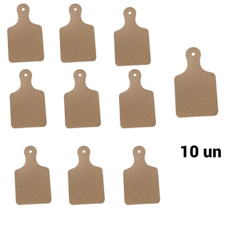 Kit 10 Placas Formato Tábua De Carne 20x14 Cm Mdf Cru