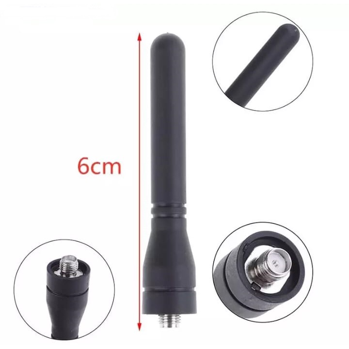 Mini Antena Uhf Baofeng Kenwood Voyager Antena Curta 400-480Mhz Walk Talk Comunicador SMA-F 6cm
