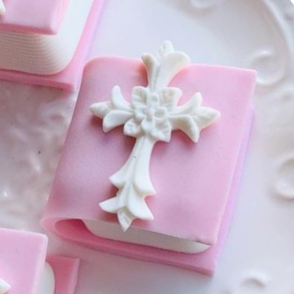 Molde De Silicone Cruz Trabalhada Molde Para Confeitaria Molde Para Biscuit 334