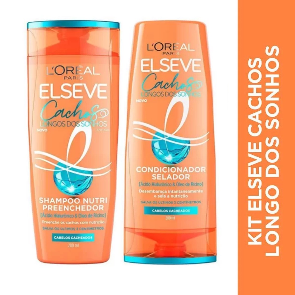 Kit Elseve Cachos Longo Dos Sonhos Com Shampoo + Condicionador