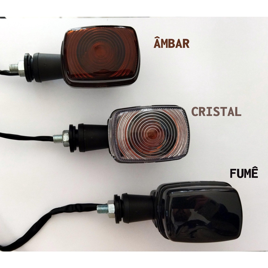 KIT Pisca Seta Moto Ybr 2005 ATÉ 2008 AMBAR CRISTAL FUMÊ Com Lâmpada Gvs Modelo Original em Oferta na Shopee