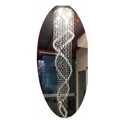 Lustre De Cristal Dna Para Pé Direito Duplo