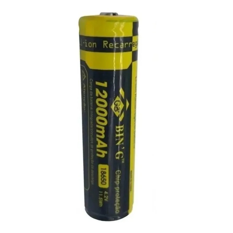 Pilha Bateria Bing Com Chip 12000 Mah Para Lanterna De Mergulho Recarregavel