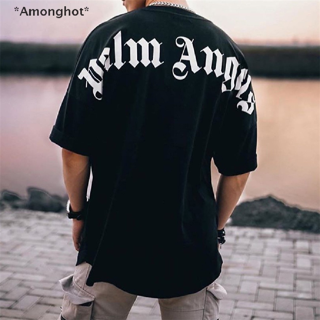 PALM ANGELS Camiseta Folgada Com Manga Curta E Logo Do - Escorrega