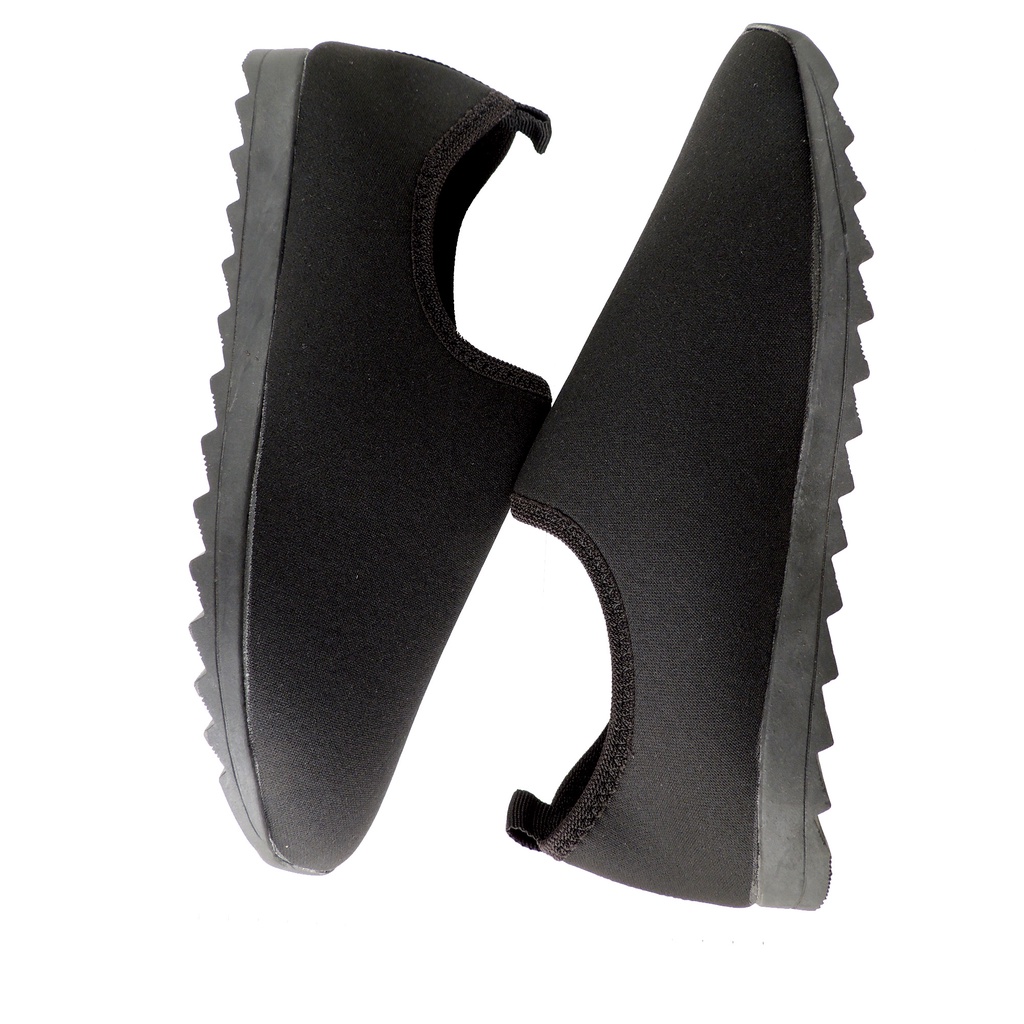 Tênis feminino slip on moda casual meia confortável cor preto com bordado calce facil de calçar academia corrida treino esportivo trabalho promoção