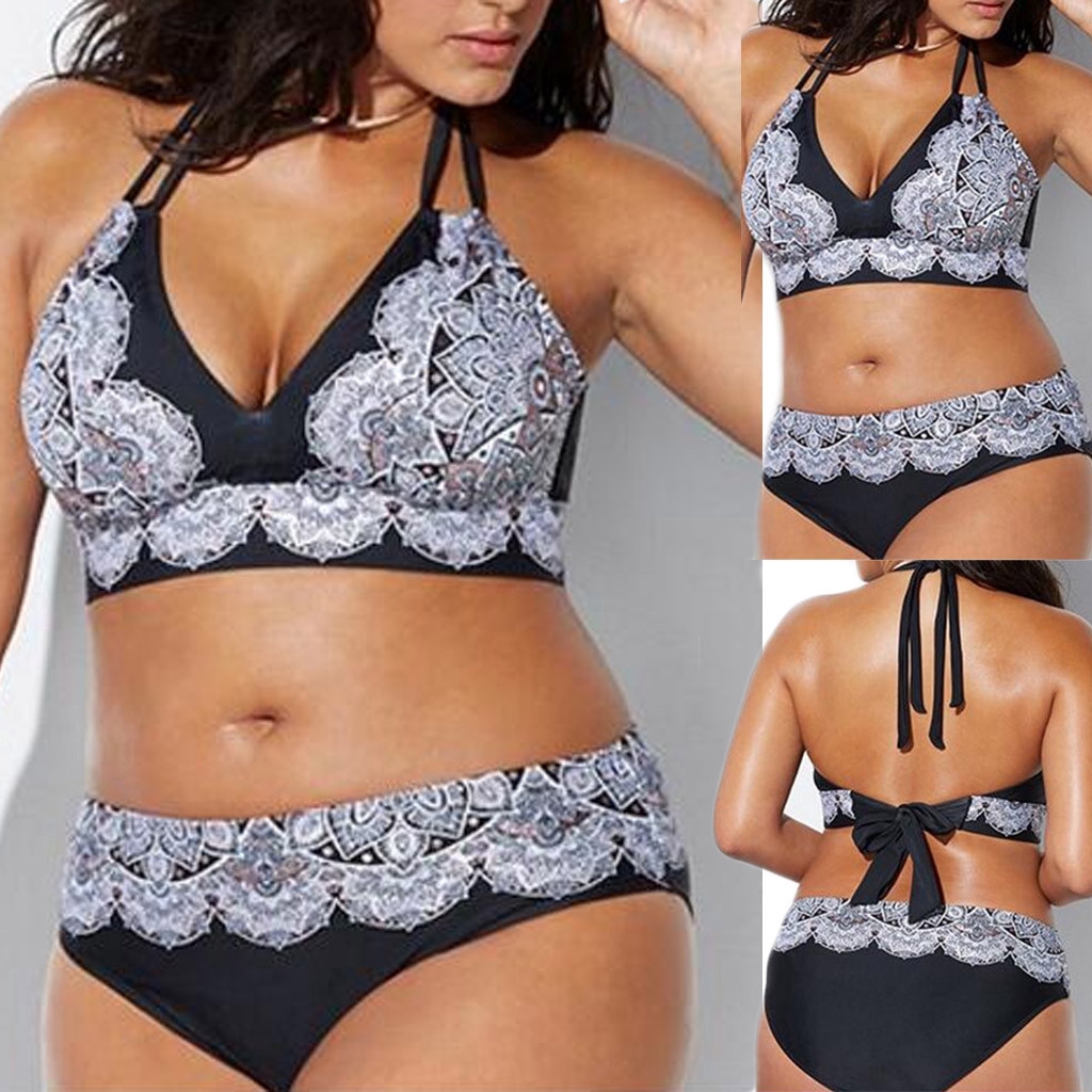 Plus Size Xxxxxl Mulheres Biquinis Conjunto Maio Sexy Impressao Floral Biquini Biquinis Mulheres Swimwear Do Vintage Shopee Brasil