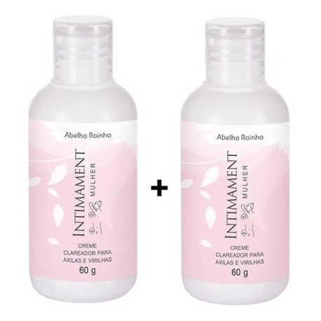 Kit 2 Creme Clareador Para Axilas e Virilhas Intimament Mulher Abelha Rainha 60g