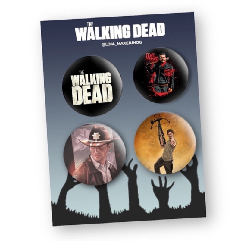 Cartela de Bottons - The Walking dead