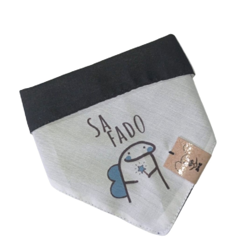 Bandana para Pet Animaliê PERSONALIZADA FLORK Dupla Face com Botão de Pressão (anúncio 2)