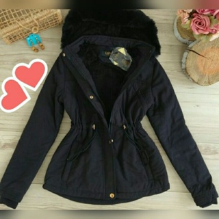 parka feminina Plus size tamanhos G1 G2 G3 G4 G5 toda peluciada por dentro com pelo no cor rosa com capus removível em Oferta na Shopee