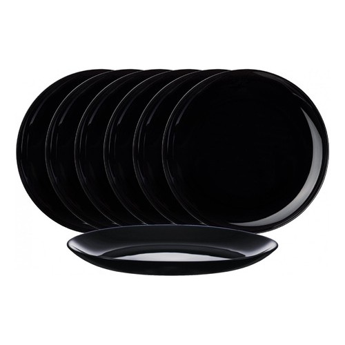 Pratos de Sobremesa, Jogo de Pratos Preto Para Jantar e Sobremesa 9cm 6 Peças - Ruvolo em Oferta na Shopee