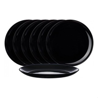 Pratos de Sobremesa, Jogo de Pratos Preto Para Jantar e Sobremesa 9cm 6 Peças - Ruvolo em Oferta na Shopee