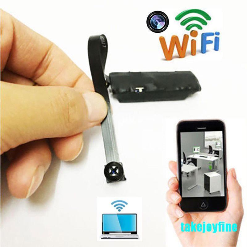 Takejoyfine Mini Câmera De Vídeo Digital Sem Fio Wifi Ip Pinhole Espião Nanny Cam Com Vídeo